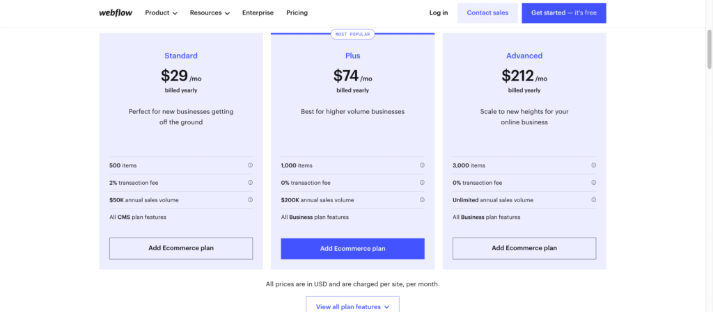 webflow-verkkokauppa-hinta