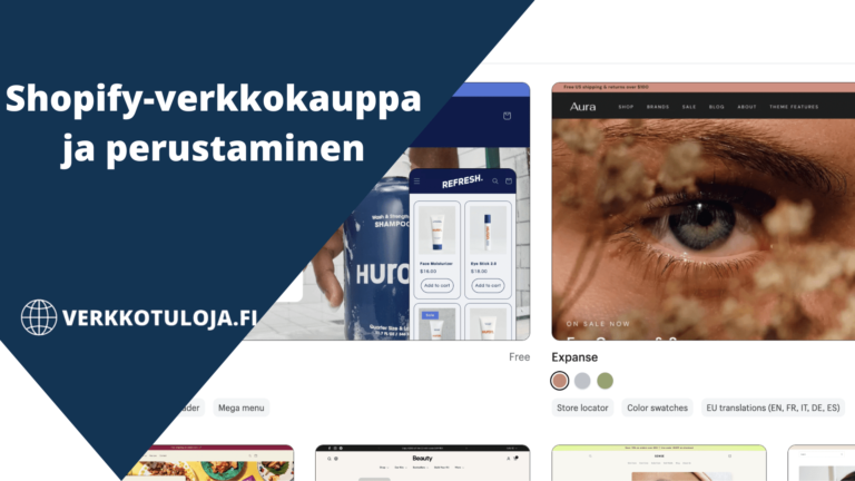 Shopify-verkkokauppa – Helppo ja edullinen