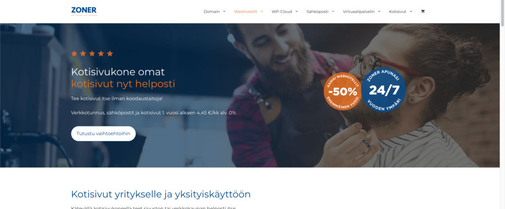zoner-kotisivukone